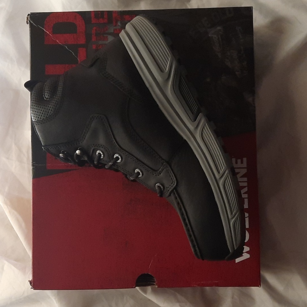 Wolverine Men's Black and Gray Boots
